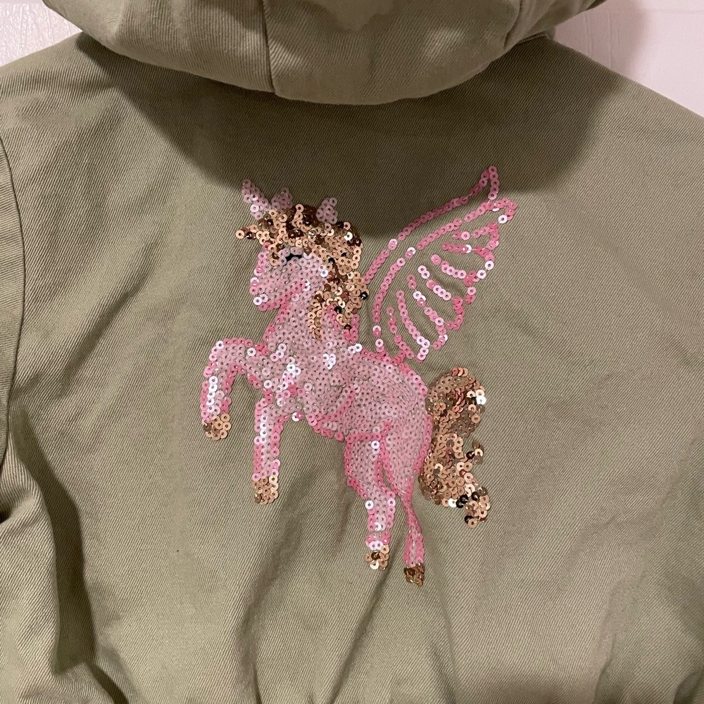 Kids Light Jacket Spring Jacket with Unicorn Embroidery 9-10 Years
